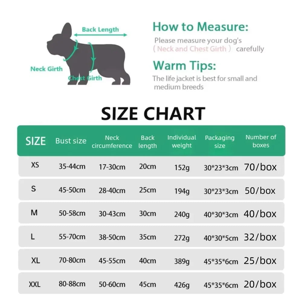 Pet Life Jacket New Reflective Outdoor Dog Clothes Pet Swimsuit Angel Wings Dog Life Jacket Summer Clothes Dog Clothes