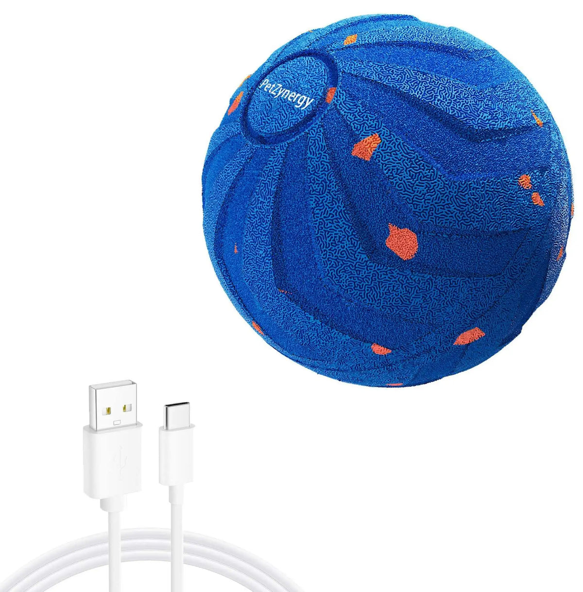 Smart Interactive Dog Toy, Non-toxic E-TPU Indestructible Moving Ball for Aggressive Chewers, Rechargeable Automatic Rolling Pet