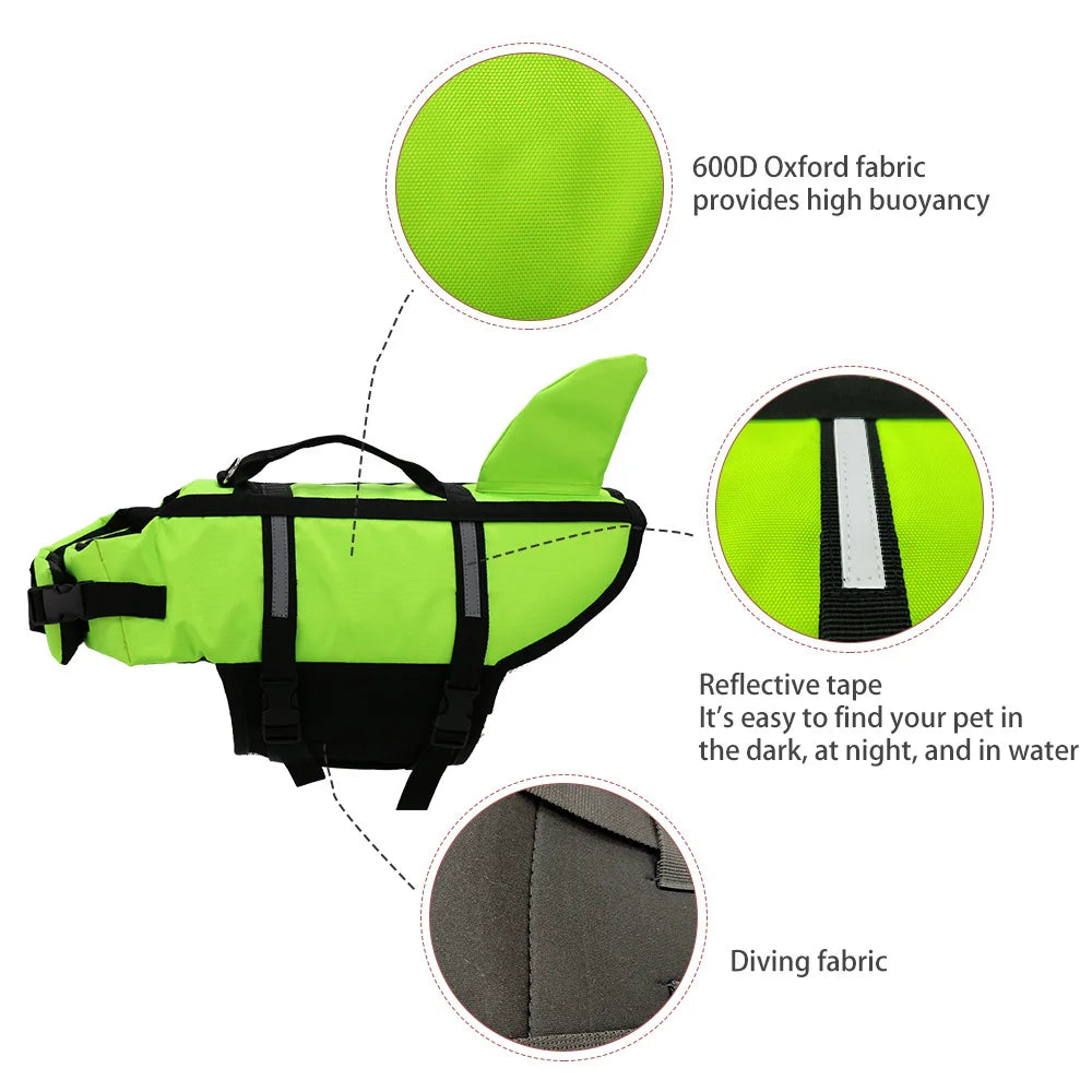 Pet Life Jacket New Reflective Outdoor Dog Clothes Pet Swimsuit Angel Wings Dog Life Jacket Summer Clothes Dog Clothes