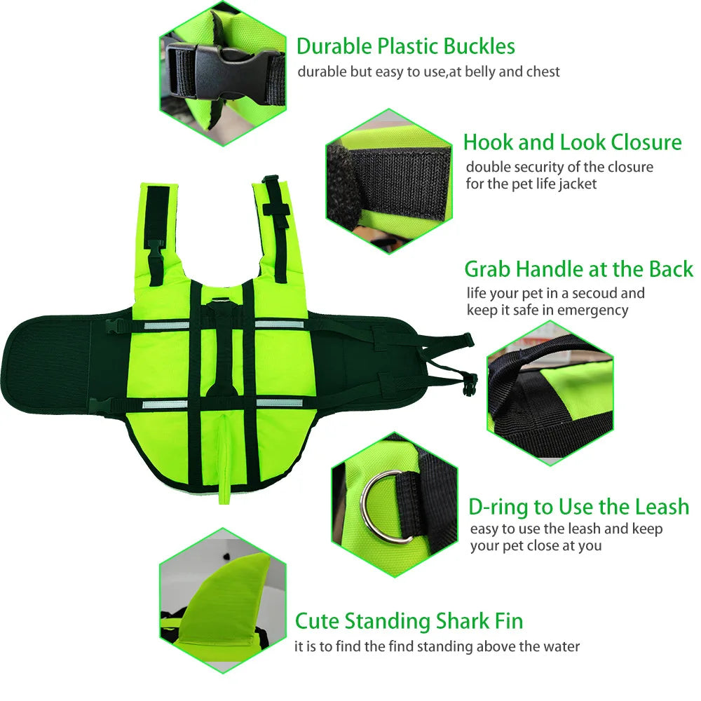 Pet Life Jacket New Reflective Outdoor Dog Clothes Pet Swimsuit Angel Wings Dog Life Jacket Summer Clothes Dog Clothes