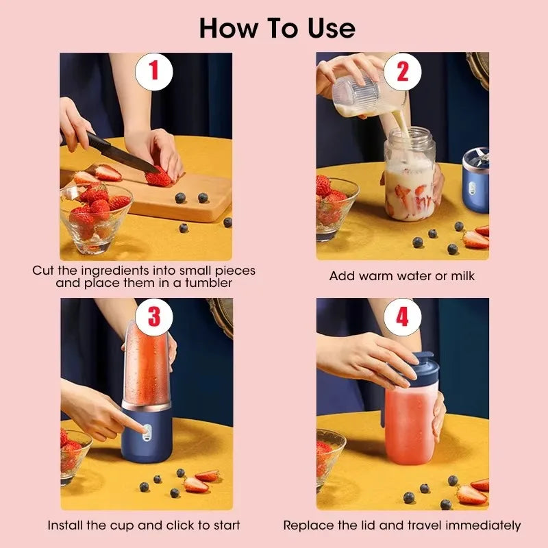 Emyom Portable Blender- Fresh Smoothies Anywhere- with free portable cup!
