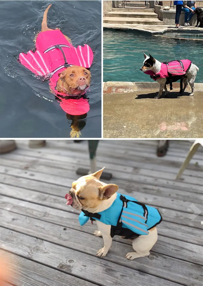 Pet Life Jacket New Reflective Outdoor Dog Clothes Pet Swimsuit Angel Wings Dog Life Jacket Summer Clothes Dog Clothes