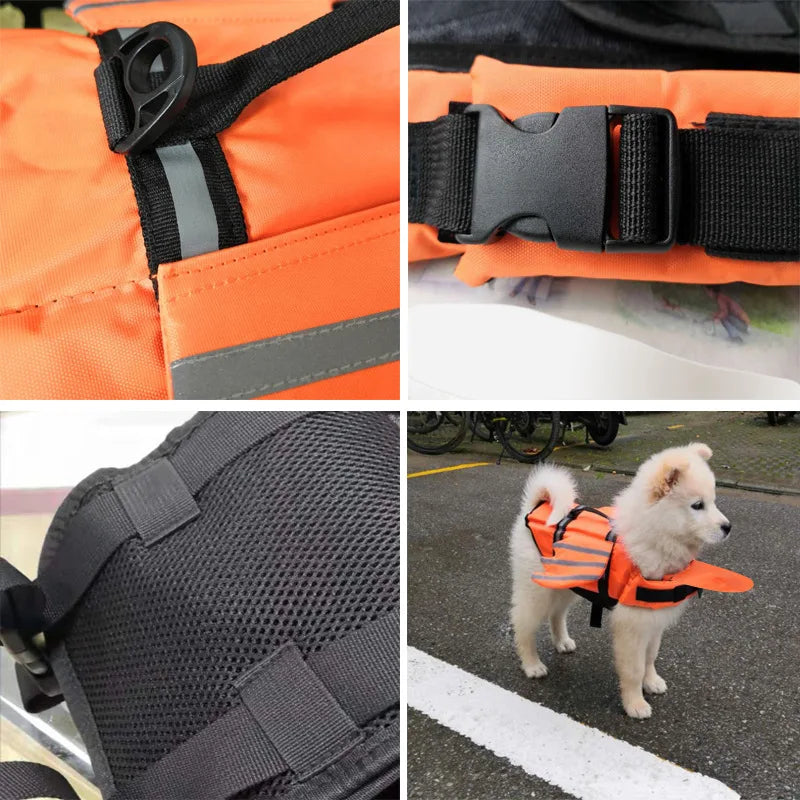 Pet Life Jacket New Reflective Outdoor Dog Clothes Pet Swimsuit Angel Wings Dog Life Jacket Summer Clothes Dog Clothes